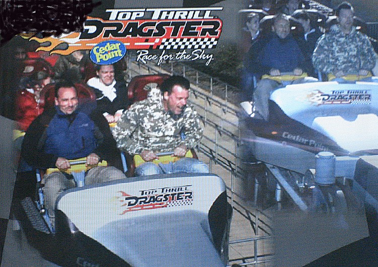 Sandy & Oli im Accelerated Coaster "Top Thrill Dragster" (ganz vorne...!!!)!